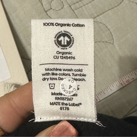 NEW MATE the Label Organic Fleece Relaxed Pocket Sweatpant M Jet Black - Picture 8 of 9